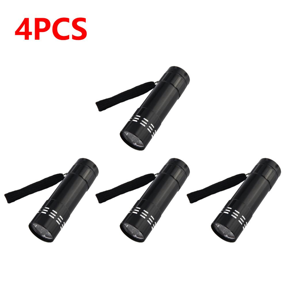 1-10PCS UV Ultraviolet Flashlight Blacklight 395NM Mini Torch Flash Lamp For Pet Urine Stains Portable Black Light Flashlights
