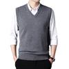 Wollweste Herbst Herren Ärmellos Einfarbig Gestrickte Weste Dicke Pullover Herren Schulter
