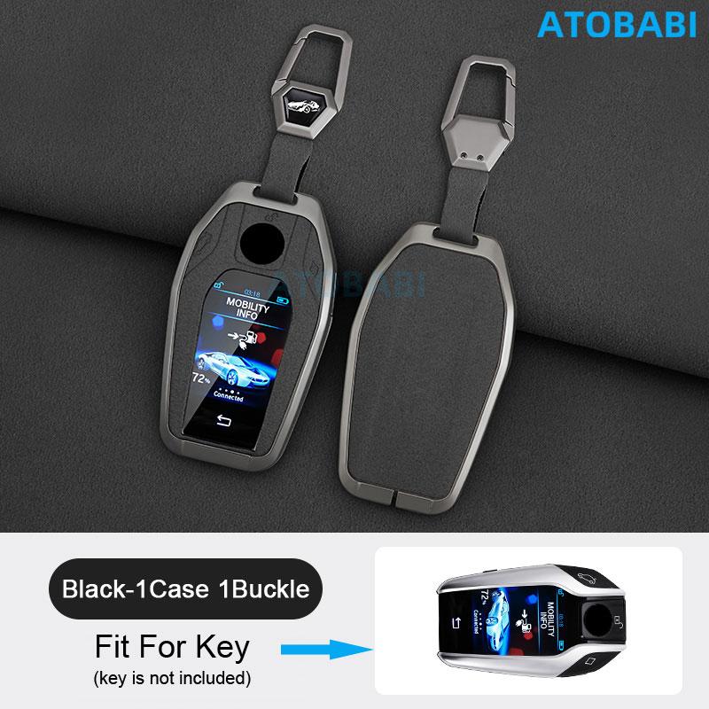 Zinc Alloy With Suede Leather Car Key Case Remote Fobs Cover Bag For Bmw 5 7 Series G11 G12 G30 G31 G38 X3 X5 X7 730Li 740 530Le