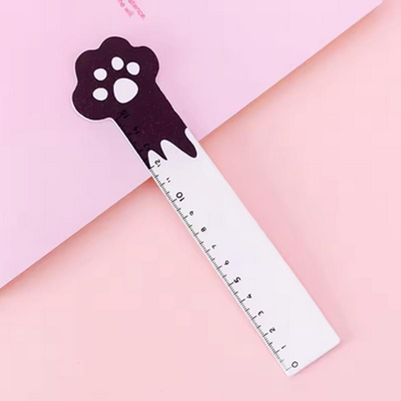 1pc Cute Cat Paw Straight Rulers Kawaii School Office Supplies Planner Accessories Student