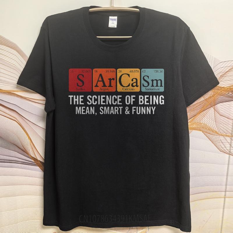 Plus Size Summer Unisex T Shirt Sulfur Argon Calcium Samarium The Science Of Being Mean Smart Funny Short Sleeve Relaxed Fit