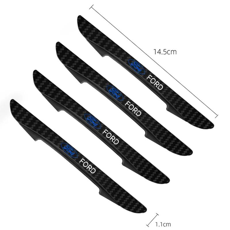 Hot 4PCS Bumper Anti-collision Strip Car Door Scratch Protector Stickers For Ford Focus ST Ranger Mondeo Kugo Ecosport Fiesta Ku