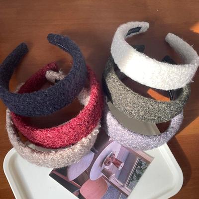 2025 Retro Fashion Solid Color Woolen Headband: Autumn/Winter Versatile Wide Hair Accessory for Women