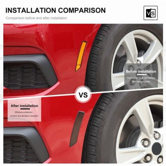 Car Front Side Eyebrow Light Body Marker Lamp Cover Guard For Ford Mustang 2024+