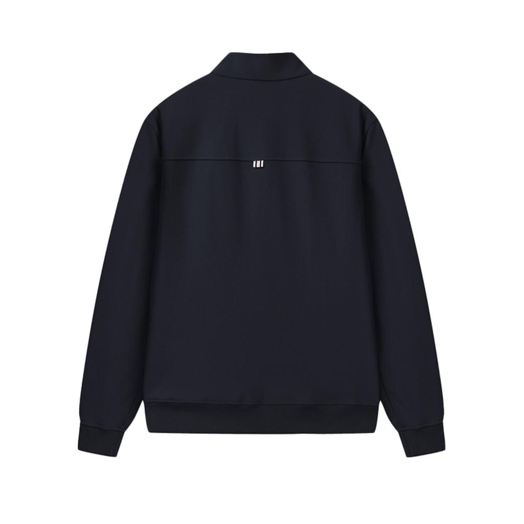 Fila Heritage Classic Simple Fashion Comfortable Versatile Knitted Jacket Men Jackets Legendary-Blue F11M548501FNV