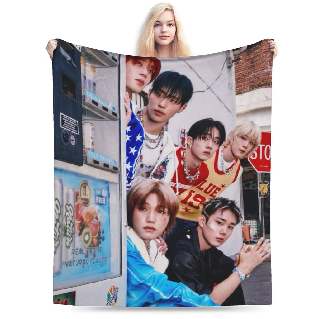 DUH! P1Harmony Kpop Music Album Blankets Lightweight Thin Flannel Comfortable Gift  Throw Blankets Bedspreads