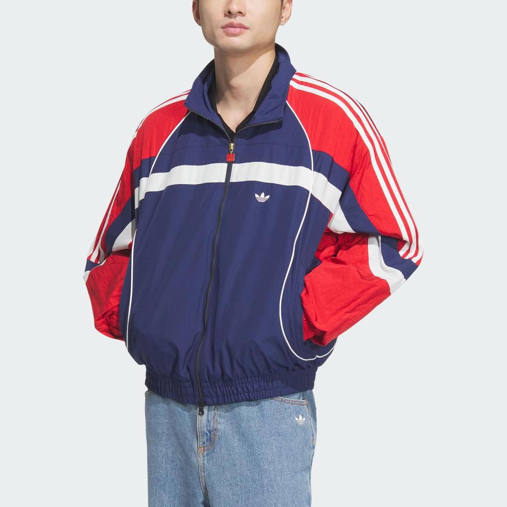 Adidas Originals Year Of The Snake Limited Edition Retro Zip-Up Sports Jacket Men Jackets Dark-Blue Light-Crimson JN3797