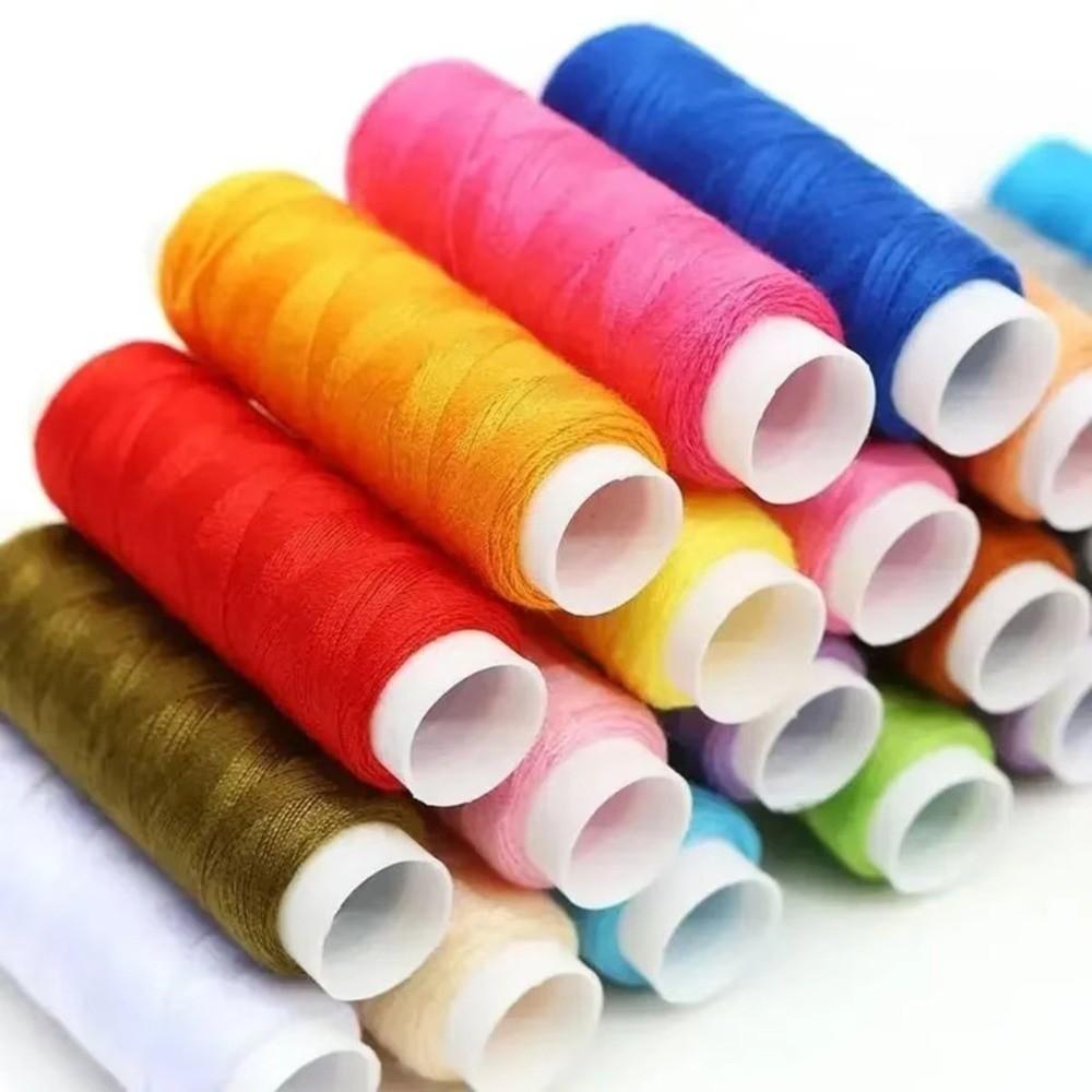 90PCS Multi-function Needle and Thread Kit Portabe Cross-Mirror Needlework Sewing Box Set with Sewing Bag DIY Tools