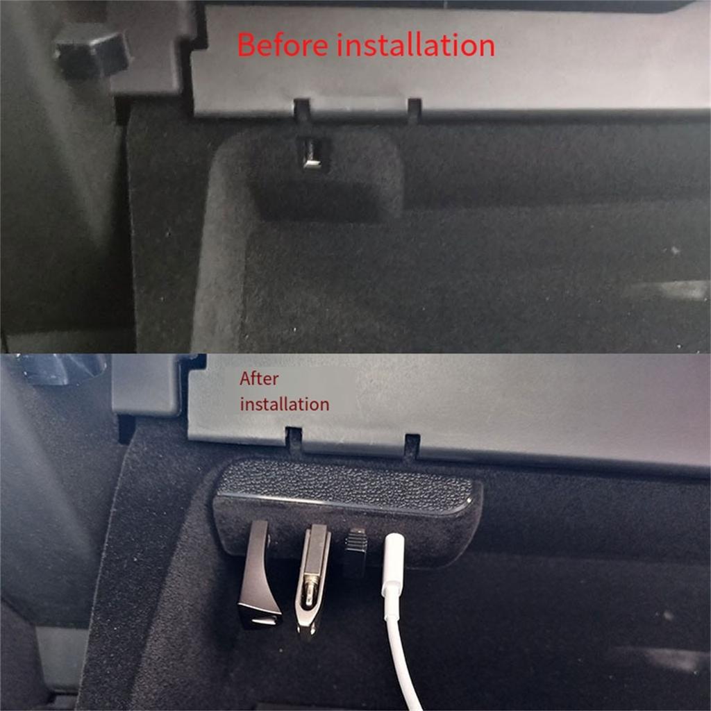 Glovebox USB Hub Port Suitable for Car 3/Y Docking Station 4 In 1 Game Co-pilot Spiliter Upgrade Data Transfer Adapter