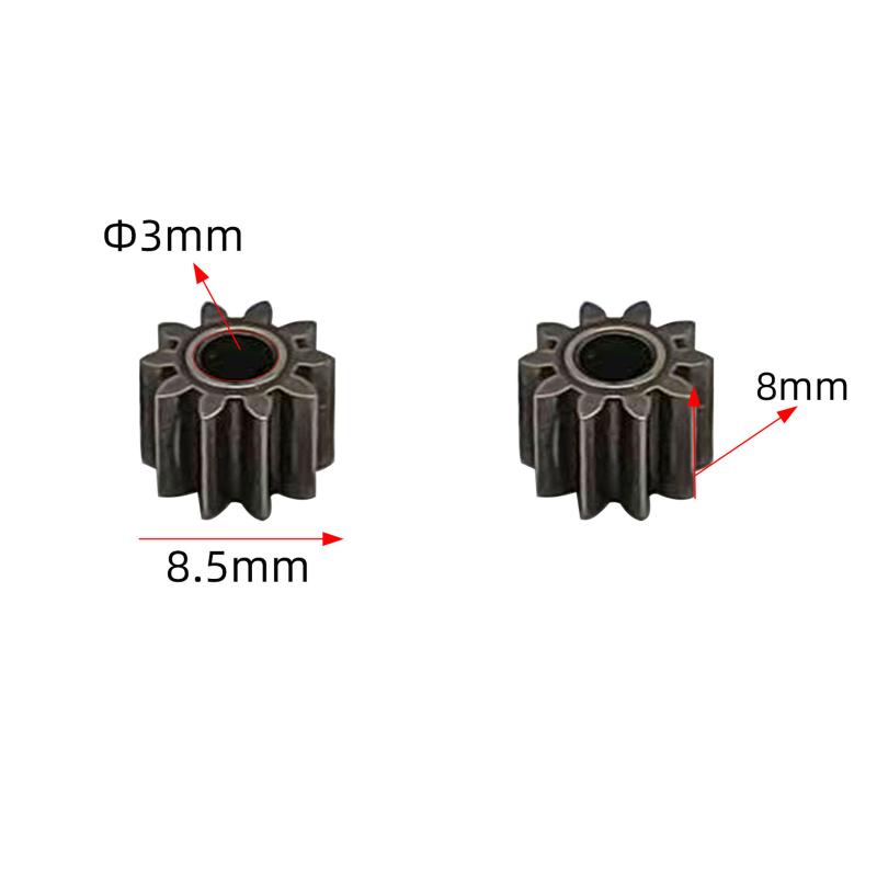 Durable Electric Hand Drill Gear 2Pcs 9-16 Teeth Parts Fit 550 775 Motor Shafts for Cordless Charging Drill Replacement