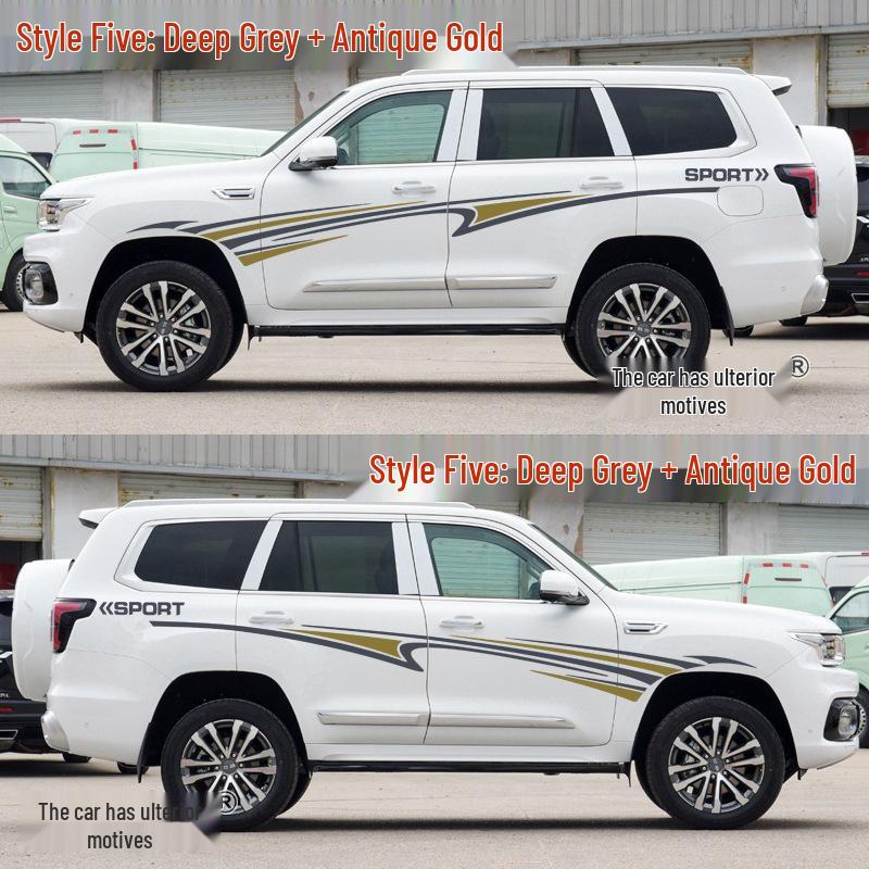 Beijing BJ60 Car Body Modification Sticker - Personalized Decal, Color Strip, Waist Line Decoration