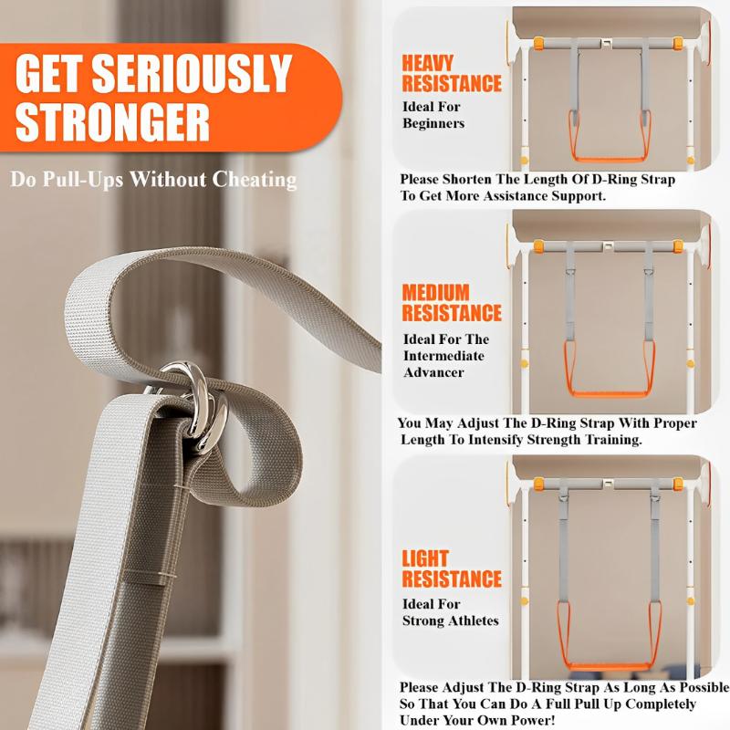 Adjustable Pull Up Assistance Bands Set For Assist Men Women Hanging Training Chin-Up Workout Body Stretching Home Fitness 3