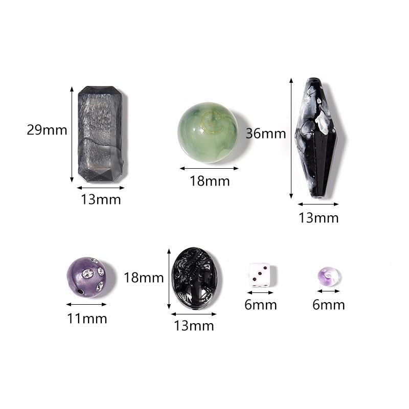 50g/bag Candy Color Mixing Style Acrylic Beads for Jewelry Making DIY Handmade Bracelets Necklace Phone Key Chain Accessories