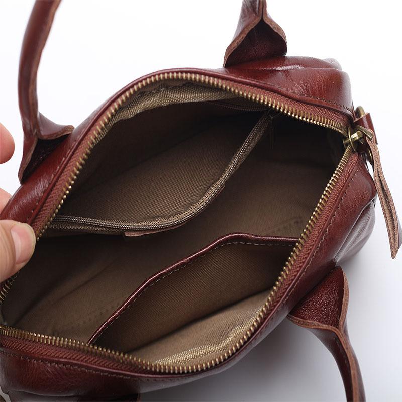 Simple And Fashionable Cowhide Bag, Niche Genuine Leather Women'S Bag, Commuter Trendy Bag, Portable Shoulder Messenger Women'S Bag