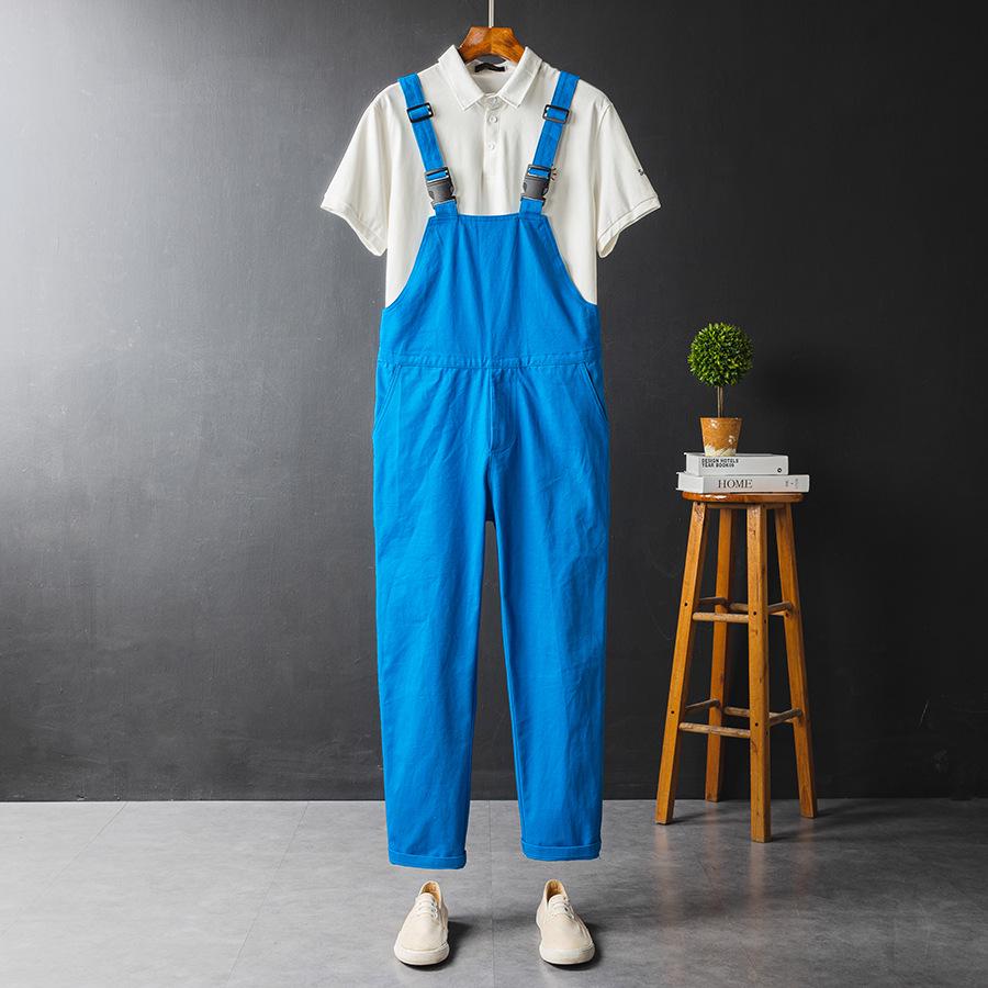 Unisex Candy Kleur Casual Overall: Leeftijd-verminderende, loszittende jumpsuit met lange, bandjesbroek voor Lente & Herfst.