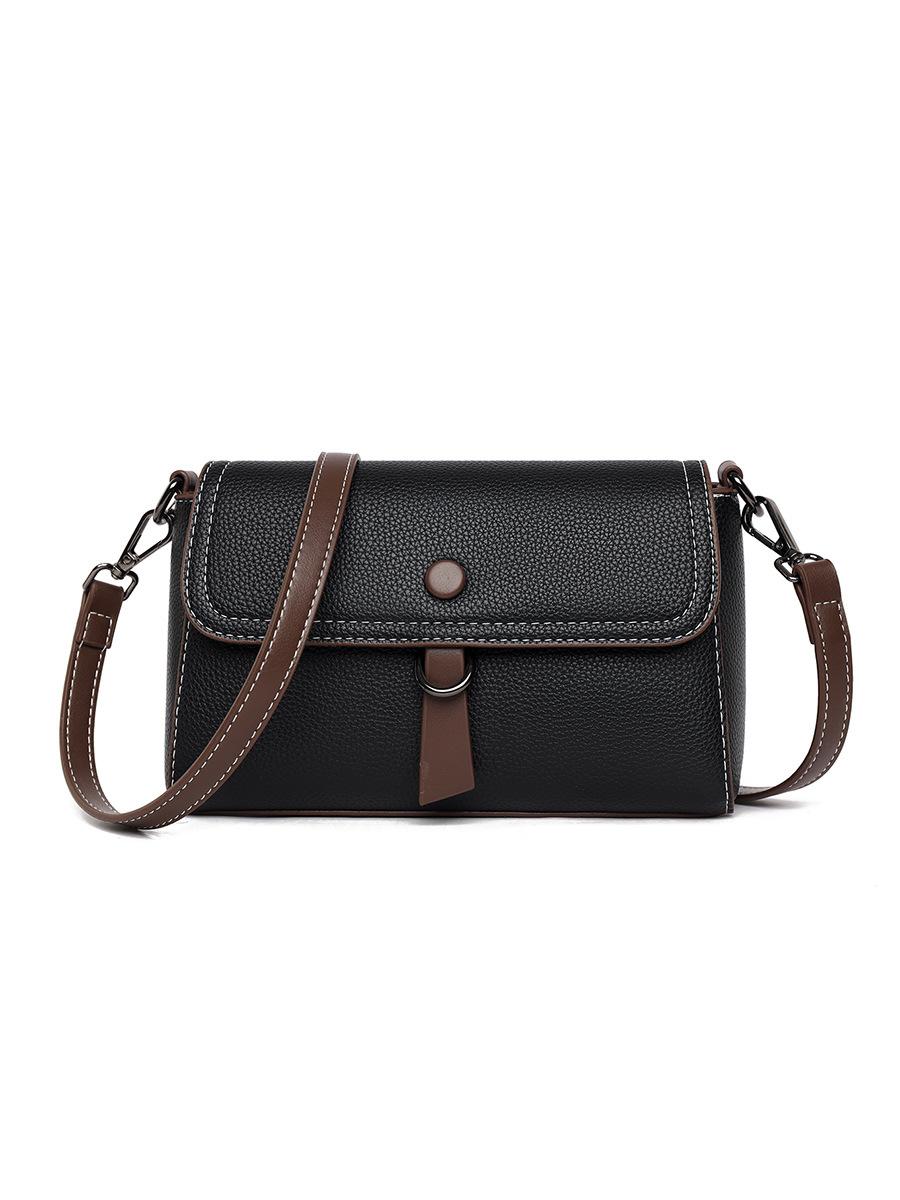 

Маленькая модная сумка-мессенджер для девочек Простая маленькая квадратная сумка через плечо Tide чёрный