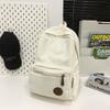 Schoolbag Lazy wind schoolbag female Korean version washed canvas high school college student junior high school student Japanese large capacity ins 