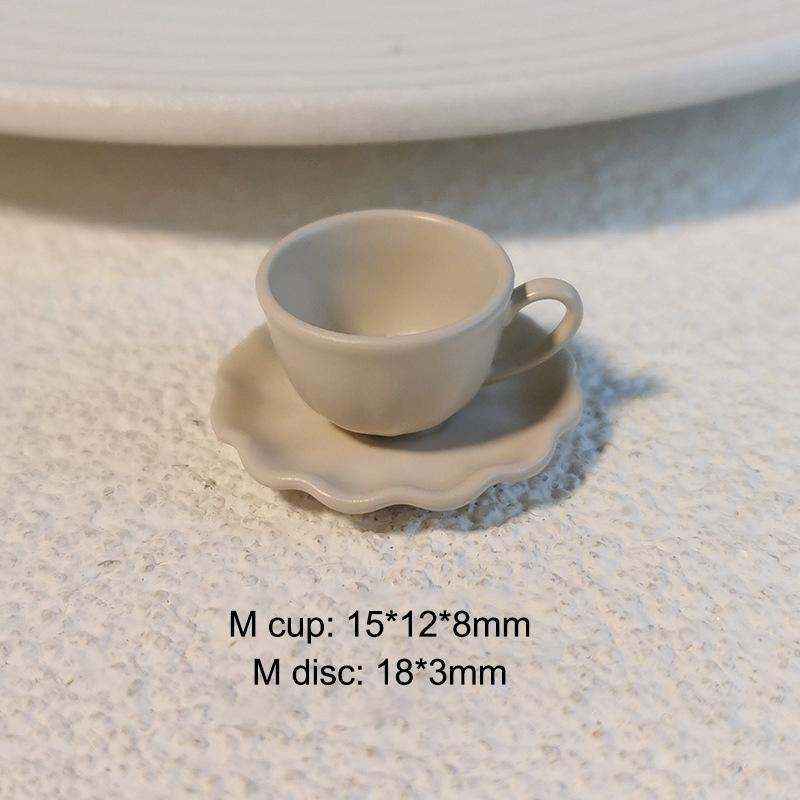 2Pcs Mini Cup Drinks Model Toys Miniature Dollhouse Dessert Latte Coffee Mug Dish Set Doll Accessories Kids Gift