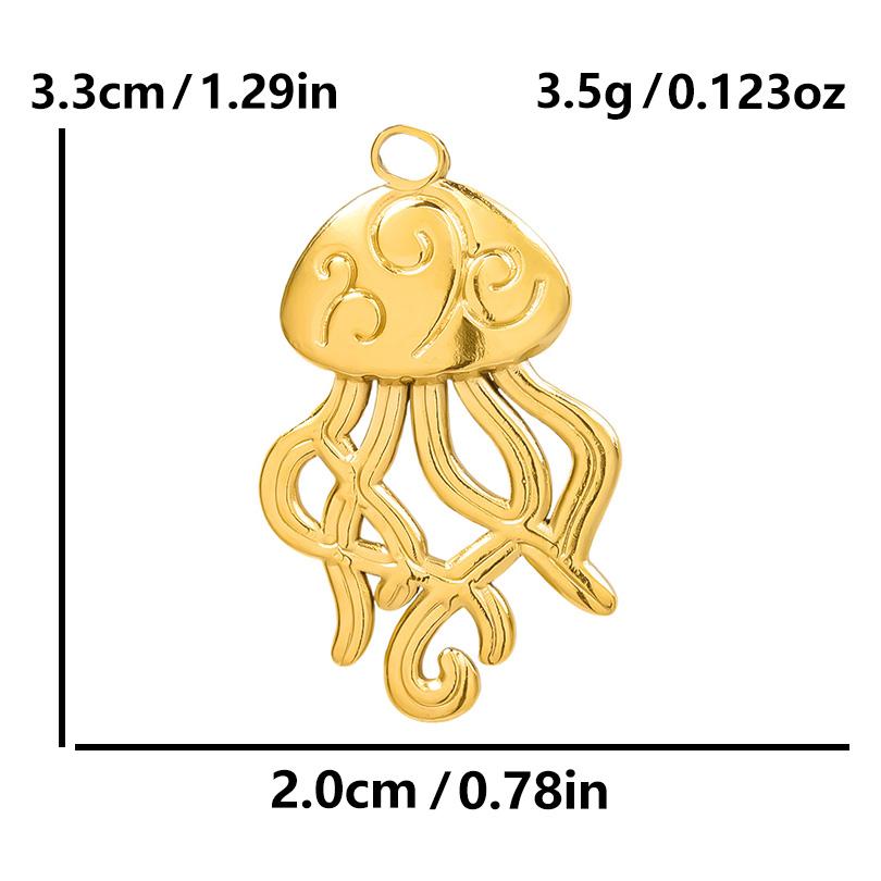 6pcs Real Gold Plated Ocean Animal Turtle Shell Conch Starfish Diy Charms For Jewelry Making Bulk Stainless Steel Charm Pendant