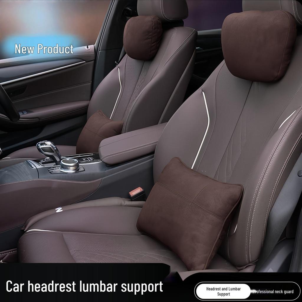Suede Lumbar Support Pillow for Maybach - Original Neck and Headrest Cushion