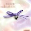 Bowknot Heart Hanging Accessory: DIY for Phone Cases, Hair Clips, Handbags, Shoes, Socks, and Bags.