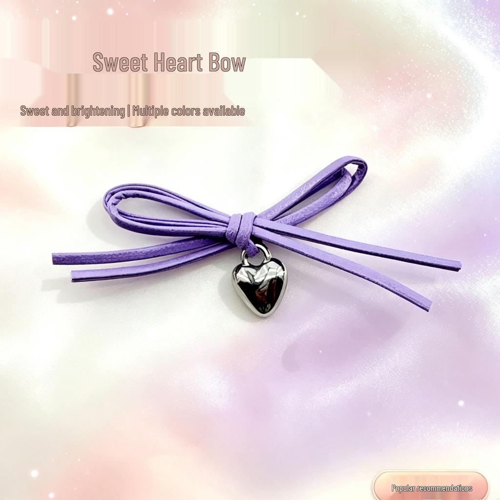 Bowknot Heart Hanging Accessory: DIY for Phone Cases, Hair Clips, Handbags, Shoes, Socks, and Bags.