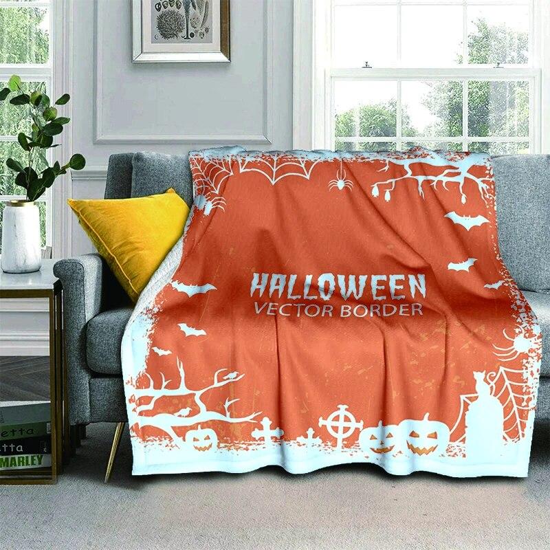 

Хеллоуїн, новорічний подарунок, м’який плюшевий диван-ліжко, ковдри для пікніка, сучасні фланелеві ковдри Gedruckt Bettdecke Geschenk 75cm x 90cm