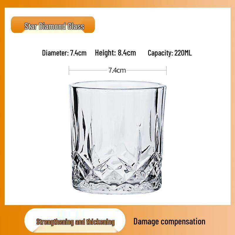 

Tea Cycle 220ml Starfish Octagonal Tempered Glass Tumbler Set