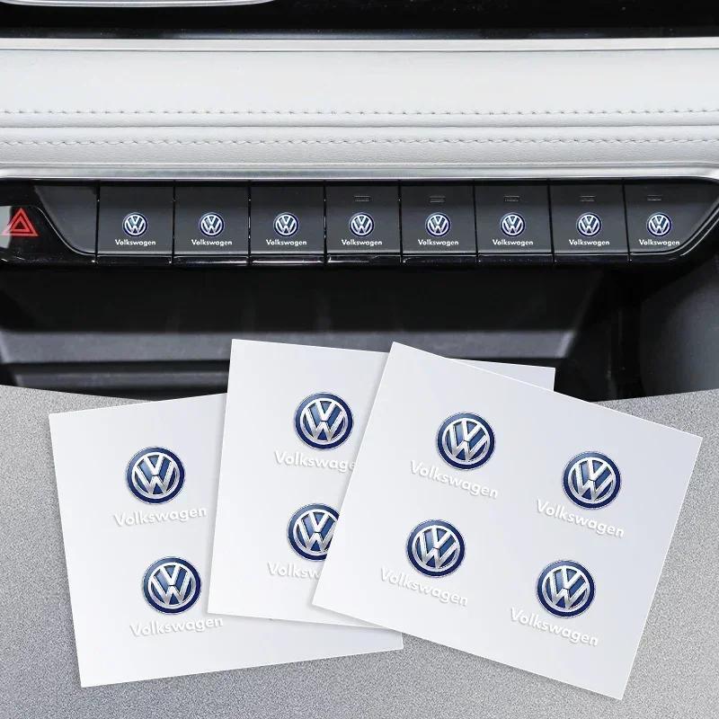 W145Car Interior Steering Wheel Dashboard Central Stickers Badge For Volkswagen Caddy Scirocco CC Golf VI 4 MK7 Beetle GTI R Line