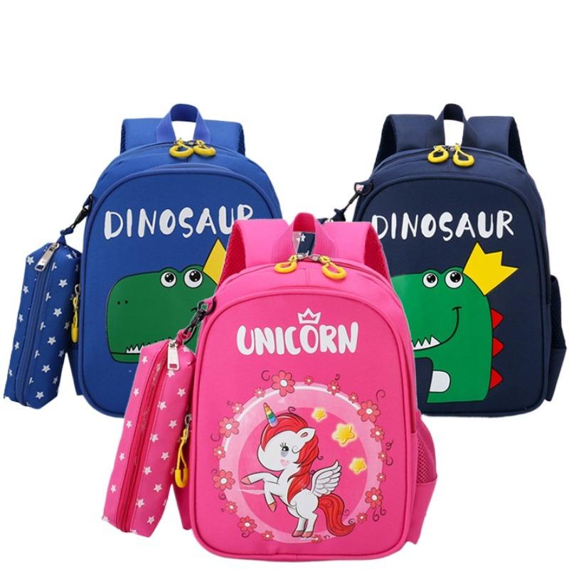 Kids Backpack Pencil Case Set Cute Cartoon Unicorn School Bag Lightweight Waterproof Spine Protection Large Capacity Bookbag