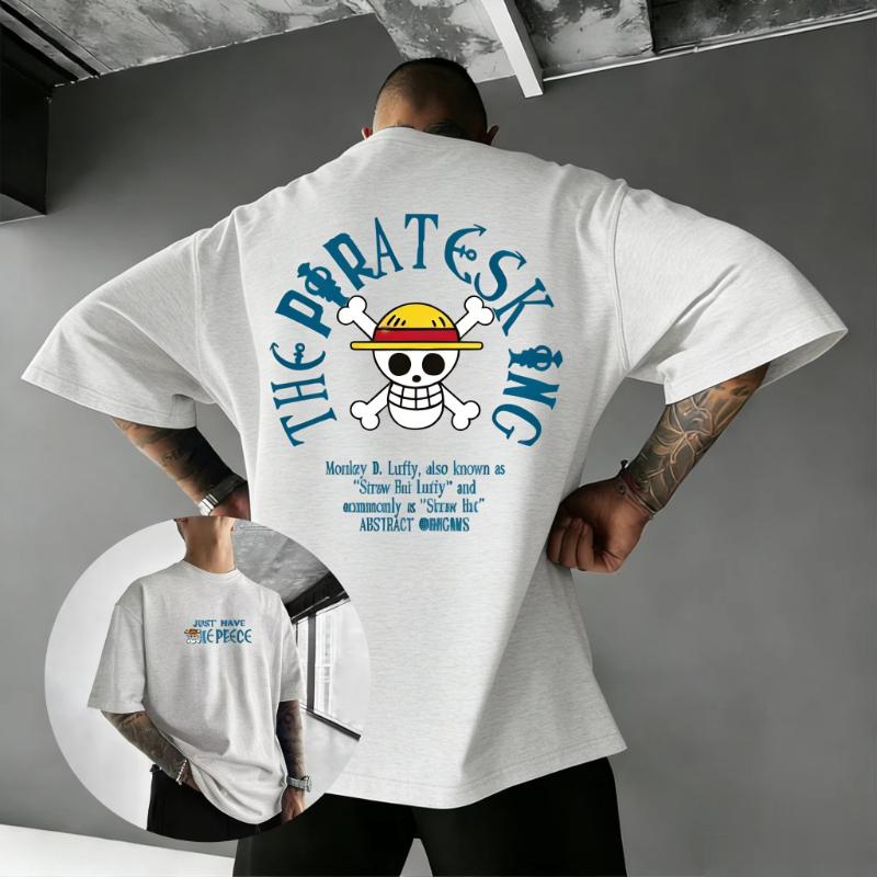 

One Piece Pirat King Anime T Shirt Men Women Cotton Short Sleeve Tee Streetwear Casual Tops Manga Graphic Tee 2026 Summer Y2k S