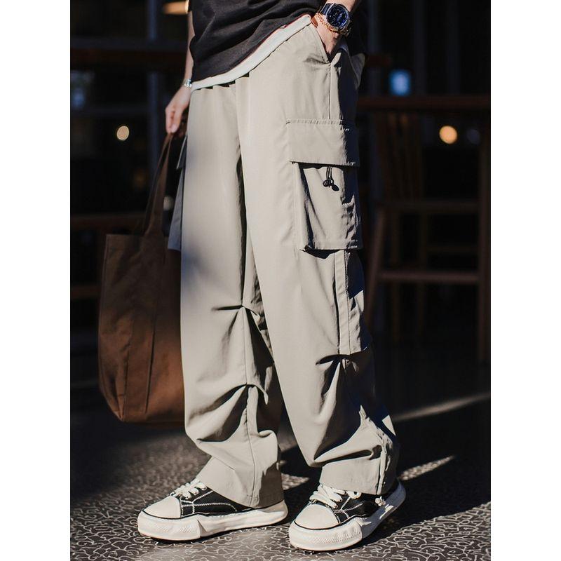 Mountain-Style Outdoor Functional Quick-Dry American-Style Paratrooper Cargo Pants for Men, Summer Thin Pants, Export Men's Casual Long Pants