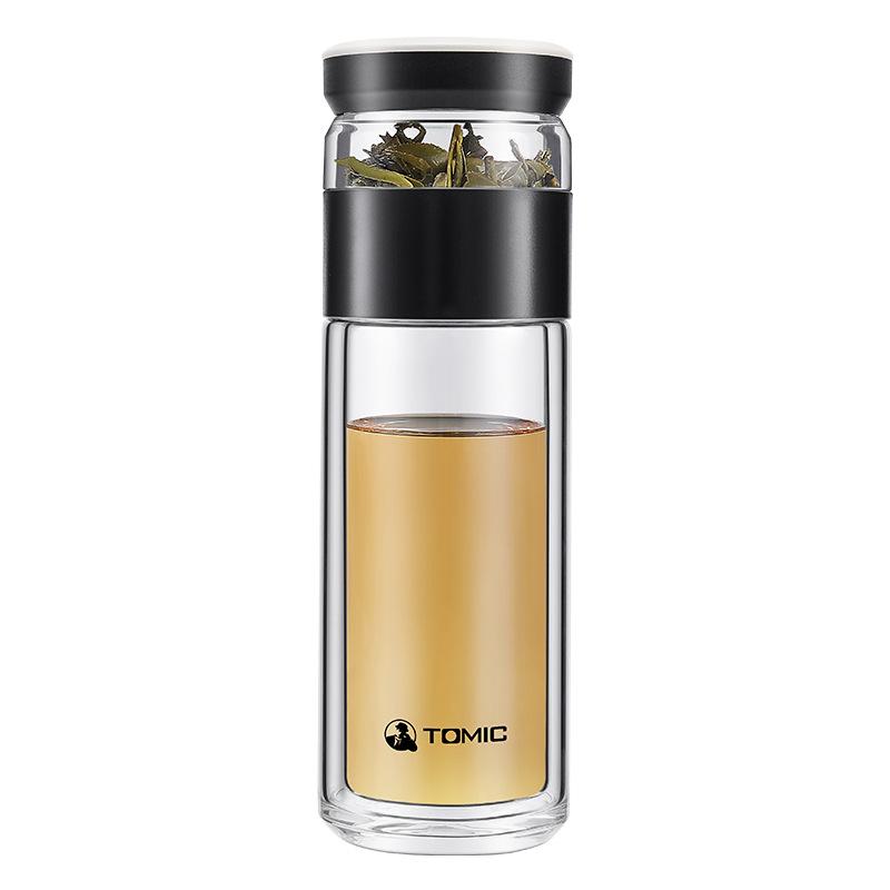 TeMeiKe Double-Layer Insulated Glass Cup