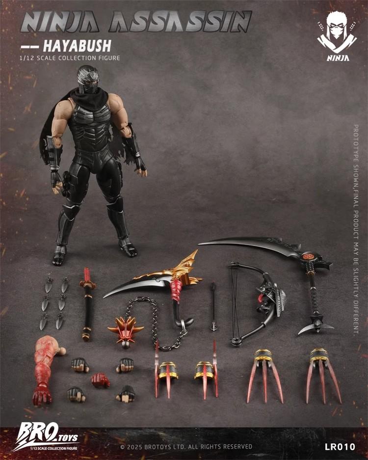 

Brotoys Ninja Assassin Ryu Hayabusa Action Figure LR010 Original Ninja Outfit PVC Model Collection Sword Set Toy Display Gift