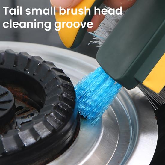 Cleaning Brush Multi-Functional Scrubbing Scraper Plastic Handle Ergonomic Grip Kitchen Toilet Cleaning Bottle Brush