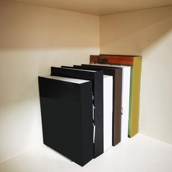 Suport de cărți din acrilic transparent, 4 buc. Suport de cărți în formă de L, suprafață netedă, pentru școală acasă