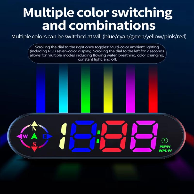 G29 GPS Head Up Display Real Time Speed Warning Compass Function Portable Auto Accessory for Travel Drivers