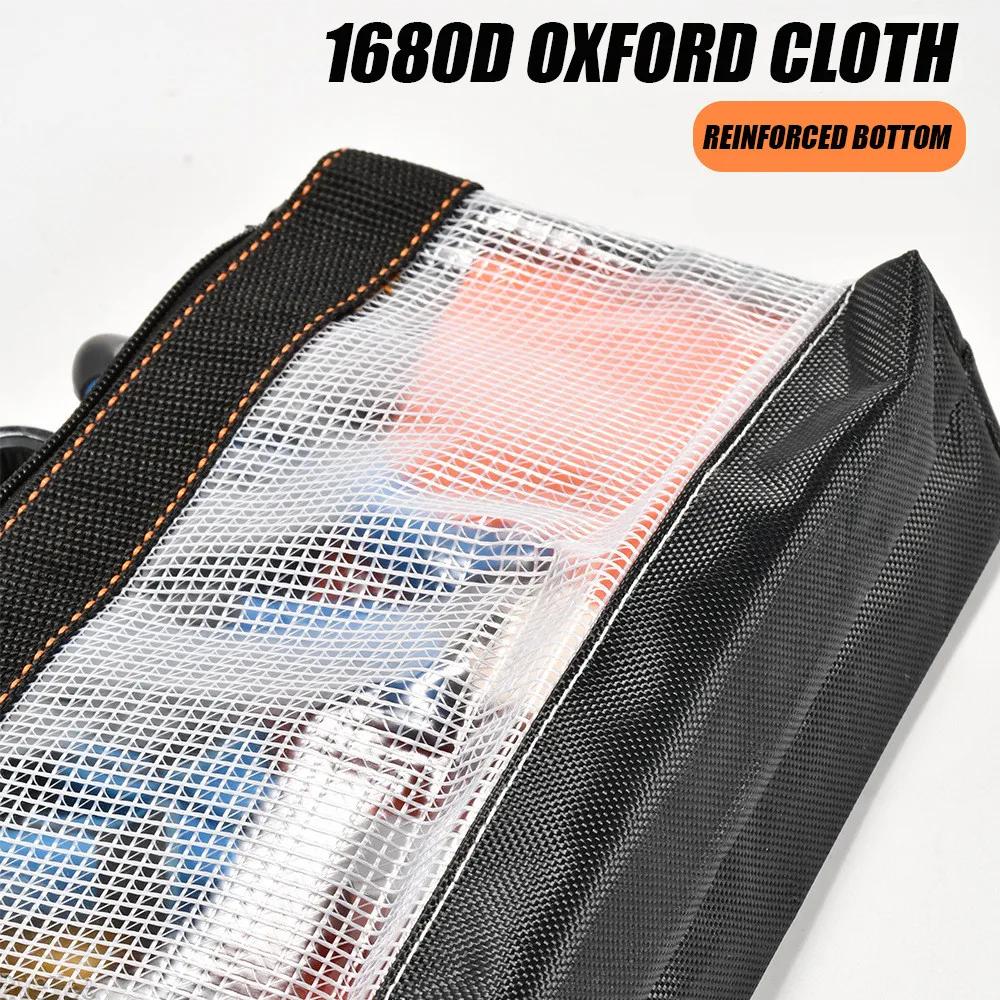 Transparent PVC Waterproof Storage Bag with Zipper Anti-static Hardware Tool Pouch Portable Parts Packaging for Electrician