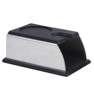 NonSlip Stainless Steel Coffee Tamper Stand Holder Tamping Mat Coffee Machine Accessory(Black )