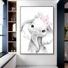 Leinwandmalerei Cartoon Tiere Baby Kinderzimmer Rosa Blume Löwe Tiger Giraffe Poster Druck Wandkunst für Mädchen Schlafzimmer Heimdekor