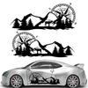 Large Car Decals Compass Tree Mountain Deer PVC Stickers Vinyl Graphic Waterproof SUV RV Styling Decoration Exterior Accessories