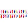 Colorful Press On Nails Almond Fake Nails with Designs Reusable False Nails Press Ons Glossy Full Cover Acrylic Glue On Nails Stick On Nail for Women