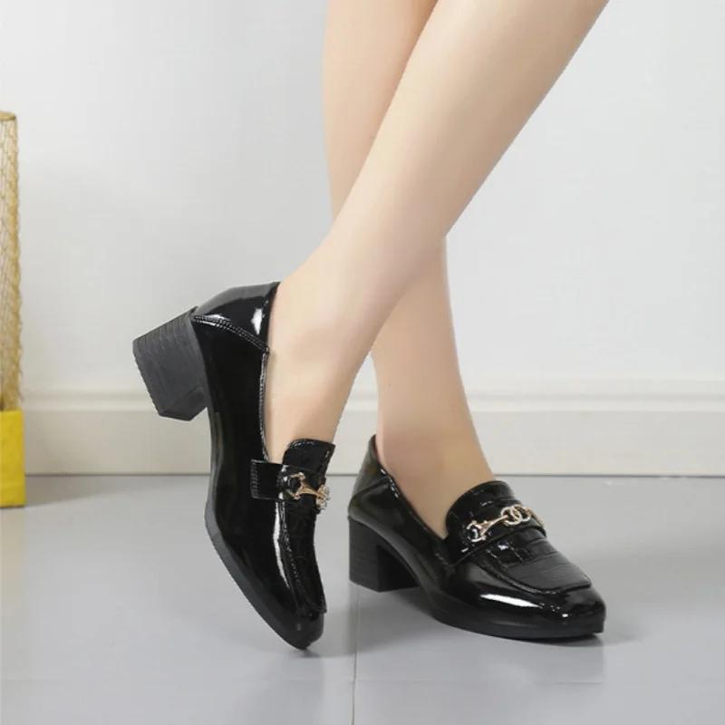 Fashion Accessories Lightweight And Elegant Casual Loafers For Women Spring And Summer Retro Comfortable Thick Heel High Heels