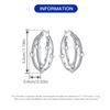 925 Silver Multi Circle Hoop Earrings Minimalist Design Trendy Jewelry Gifts For Women Birthday Party