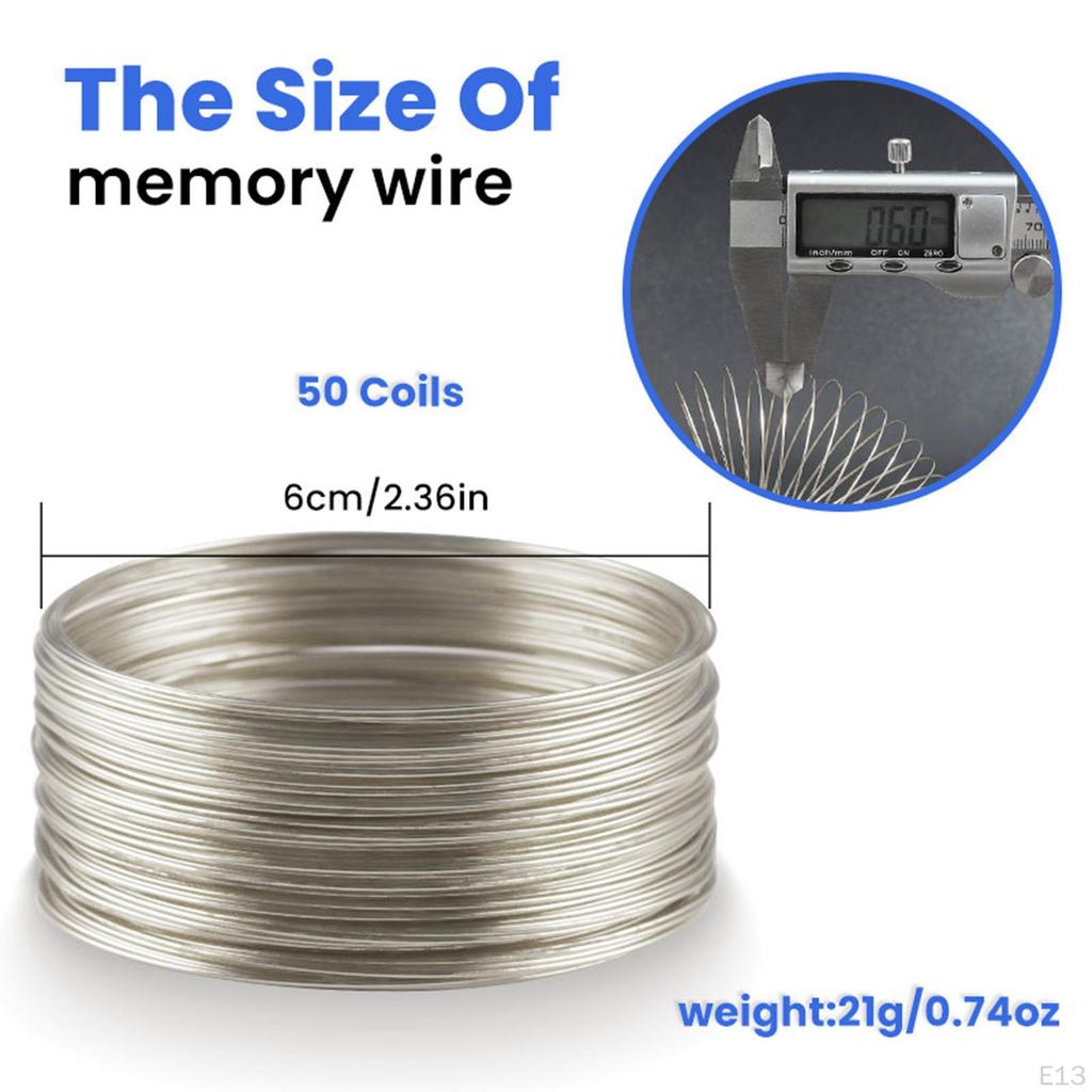 50 Boucles Jewelry DIY WIPS GIFTS Memory Pearl Steel Wire for Bracelet Ear Book