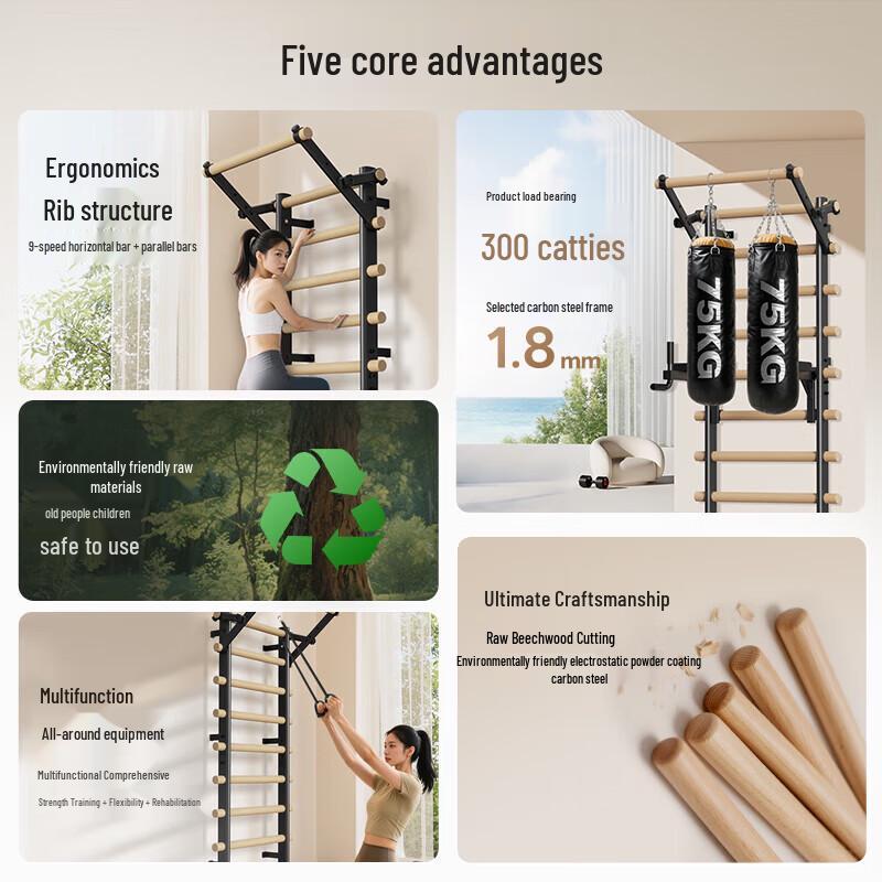 JOROTO Multi-functional Stall Bar with Pull-up Bar