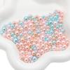 ABS Non-Porous Pearl-Plated Colored Round Beads for DIY Crafts and Fashion Accessories