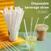 100/300/500 Stück Einweg-Trinkhalme Transparente Plastik-Trinkhalme für Milchshakes, Smoothies, Slushies, Säfte, Bubble Tea