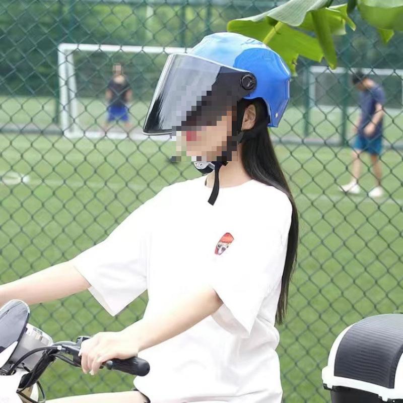 Men's and women's four-season universal battery motorcycle hard hat sun protection lightweight half helmet