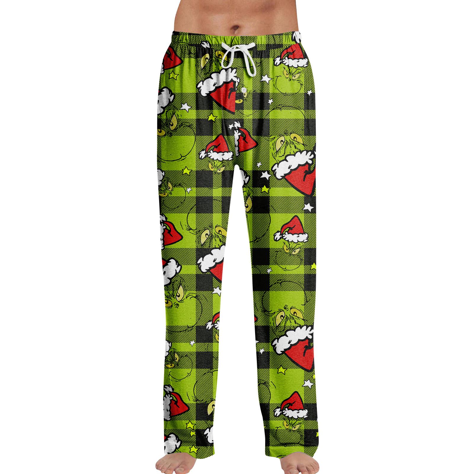 

Піжамні штани Домашній одяг Повсякденні Штани на кулісці з еластичною талією Зручні Прямі Штани для йоги Вільного крою XXL